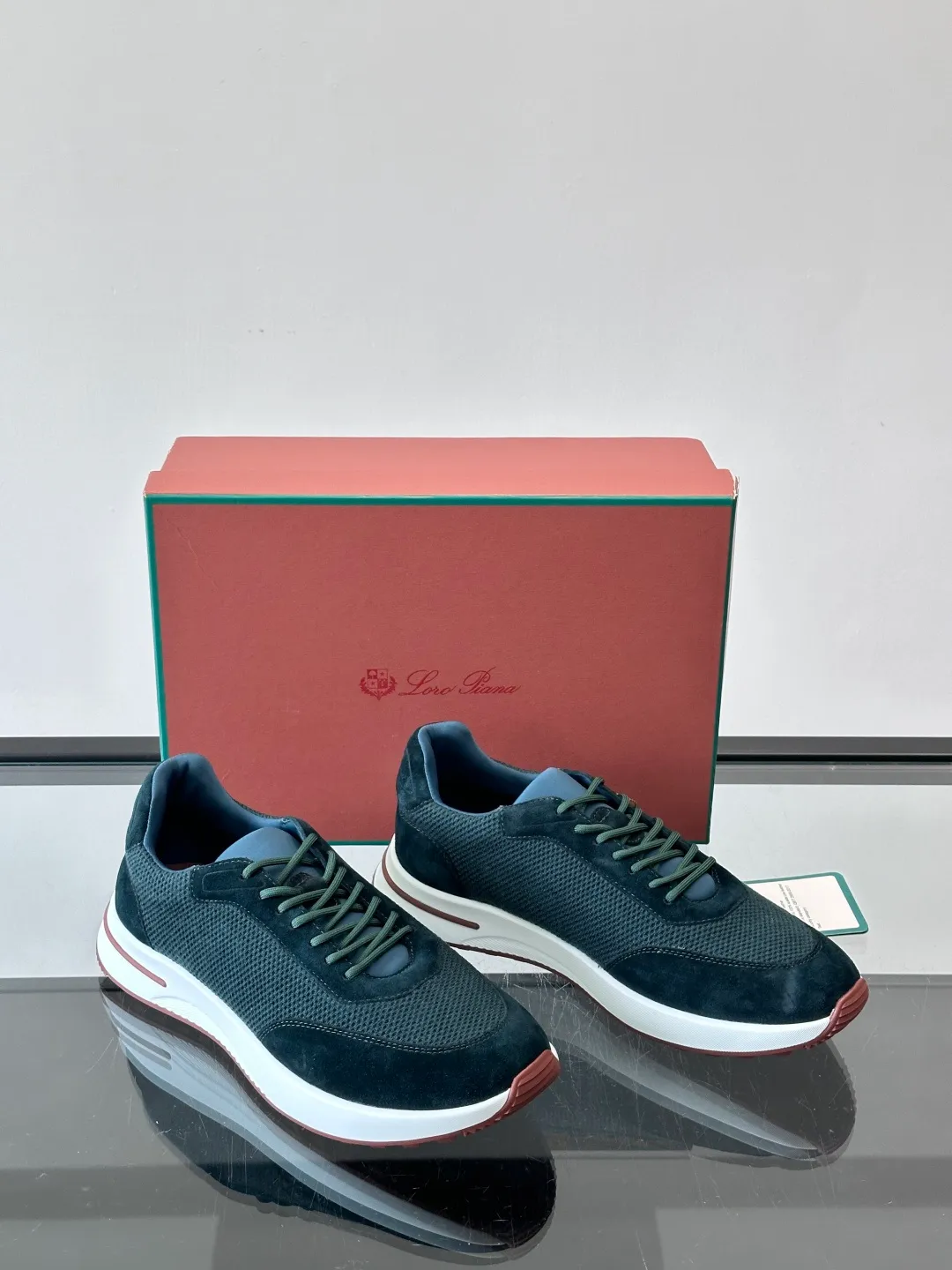 Men's men's shoes 💰p580 "Loro men's shoes 💰pian＊" Week End Walk series sports shoes, using exclusive raw materials, mesh upper + suede stitching, breathable and comfortable, rubber soles with strong grip, suitable for commuting and casual outings. Low-key high-end gray tone, versatile suit or casual wear, size: 39-44 (customized at 38.45.46)